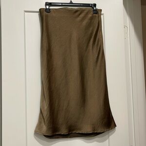 Heartloom Satin  Skirt Bronze Champagne Minimalist